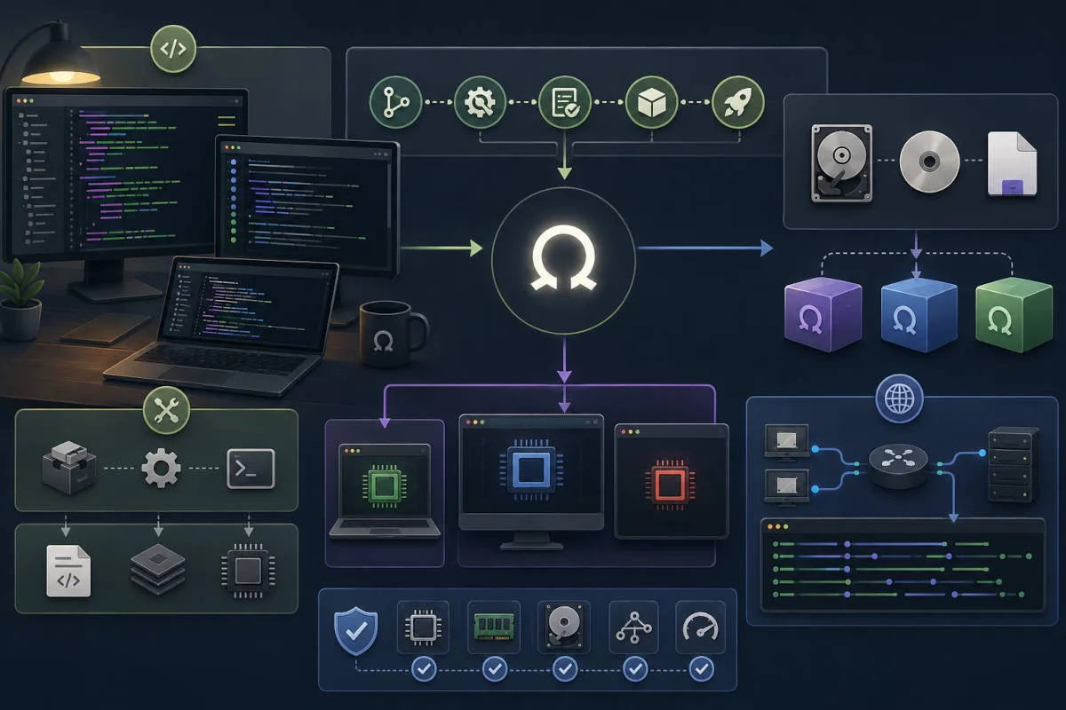 OMEGA QEMU verification, virtual device manager, and CI/CD tooling